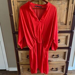 Zara Red Midi Dress